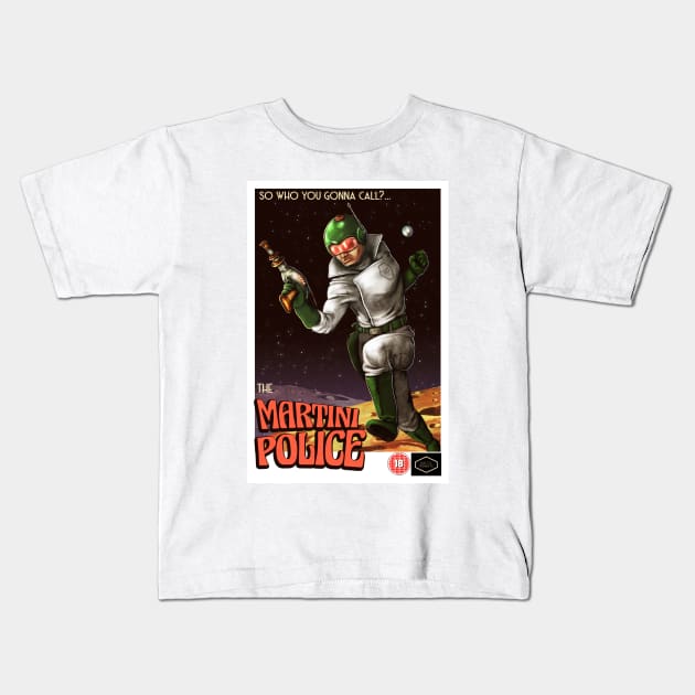 Martini Police Kids T-Shirt by Sherb_Art